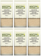6 x Minton & Donello Golden Granulated Sugar Unrefined - 500g