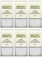 6 x Minton & Donello Fine Sea Salt No Additives - 500g