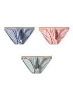 3 Pack Men's Ultra-Soft Stretch Fabric Ice Silk Briefs