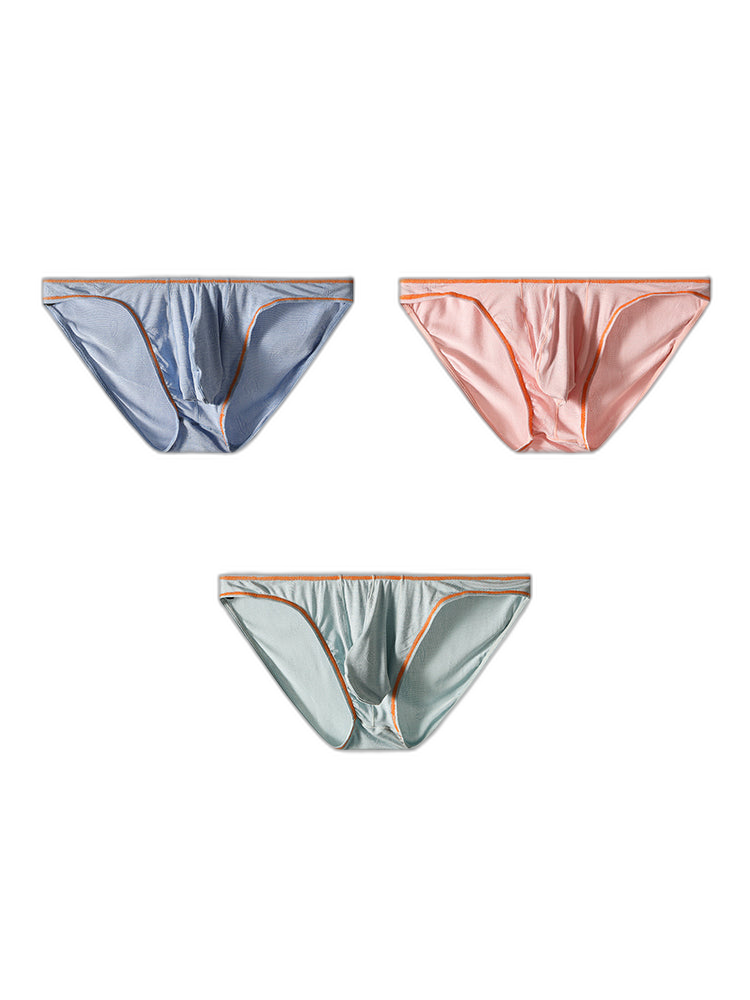 3 Pack Men's Ultra-Soft Stretch Fabric Ice Silk Briefs