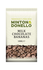 6 x Minton & Donello Milk Chocolate Bananas - 100g