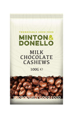 6 x Minton & Donello Milk Chocolate Cashews - 100g
