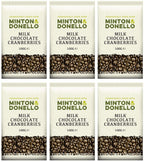 6 x Minton & Donello Milk Chocolate Cranberries - 100g