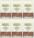6 x Minton & Donello Milk Chocolate Ginger - 100g