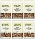 6 x Minton & Donello Milk Chocolate Raisins - 100g