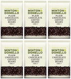 6 x Minton & Donello Plain Chocolate Coffee Beans - 100g