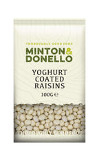 6 x Minton & Donello Yogurt Coated Raisins - 100g