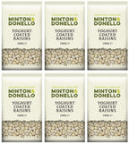 6 x Minton & Donello Yogurt Coated Raisins - 100g