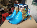 Handmade Ethnic Embroidered Ankle Boots - Vintage Bohemian Short Boots for Women