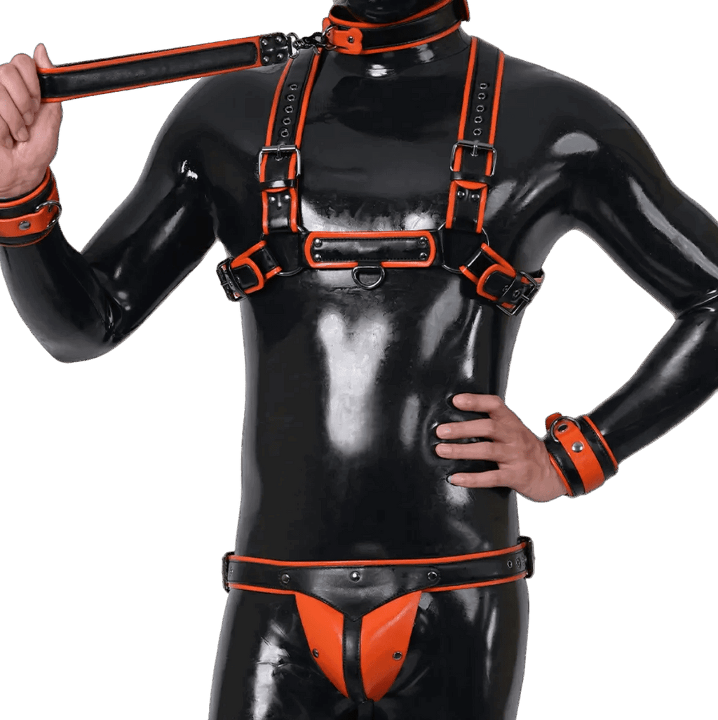 Furrjoi Harness, Cuff, Collar, Lead Underwear Bundle Orange