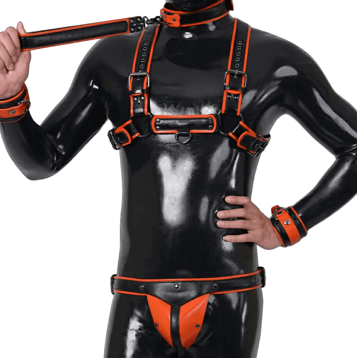 Furrjoi Harness, Cuff, Collar, Lead Underwear Bundle Orange