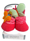 Newborn baby headband and booties set