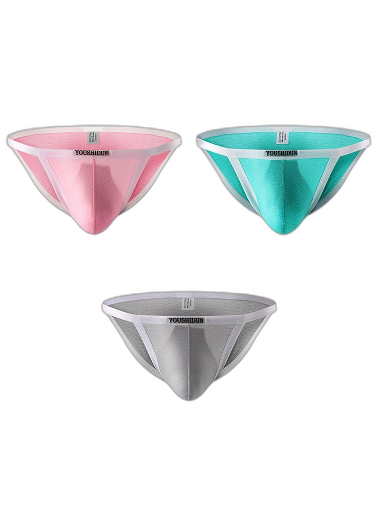 3-pack Men's Low Waist Sexy Narrow Hem Breathable Briefs