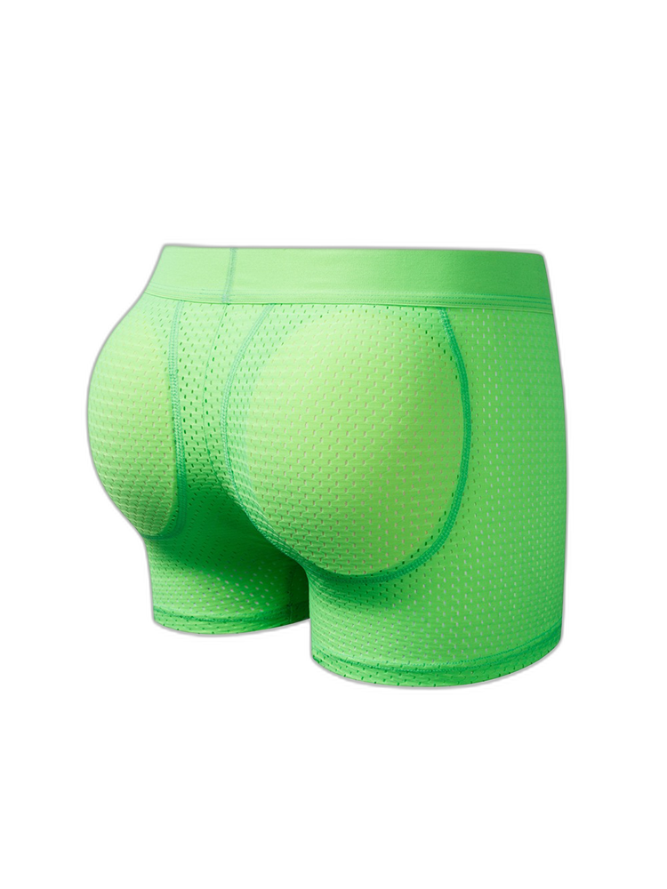 Sponge Cushion Mesh Buttock Boxer Briefs