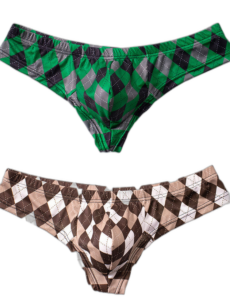 Men’s Low-Rise U-Convex Print Thong