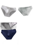 3 Pack Men's Ultra-Thin Seamless Ice Silk Cool-Touch Briefs