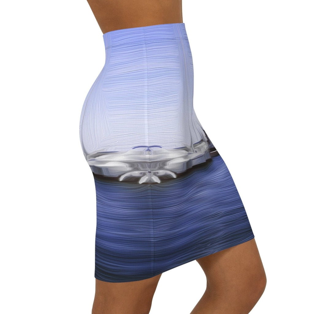 The Sleeping Yachts (at Afternoon) - Womens Pencil Skirt