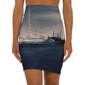 The Sleeping Yachts (at Sunrise) - Womens Pencil Skirt