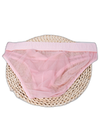 2 Pack Men's Stretch Solid Color Sexy Crotch Single-Layer Briefs