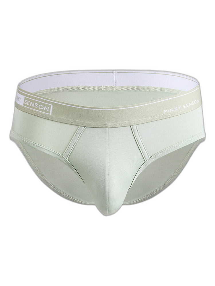 4 Pack Men's Modal Skin-Friendly Solid Color Mid-Rise Briefs