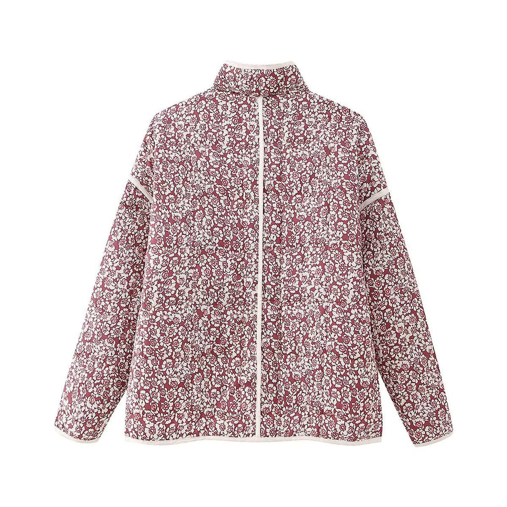 Flower Thin Pocket Decorative Cardigan Cotton Jacket