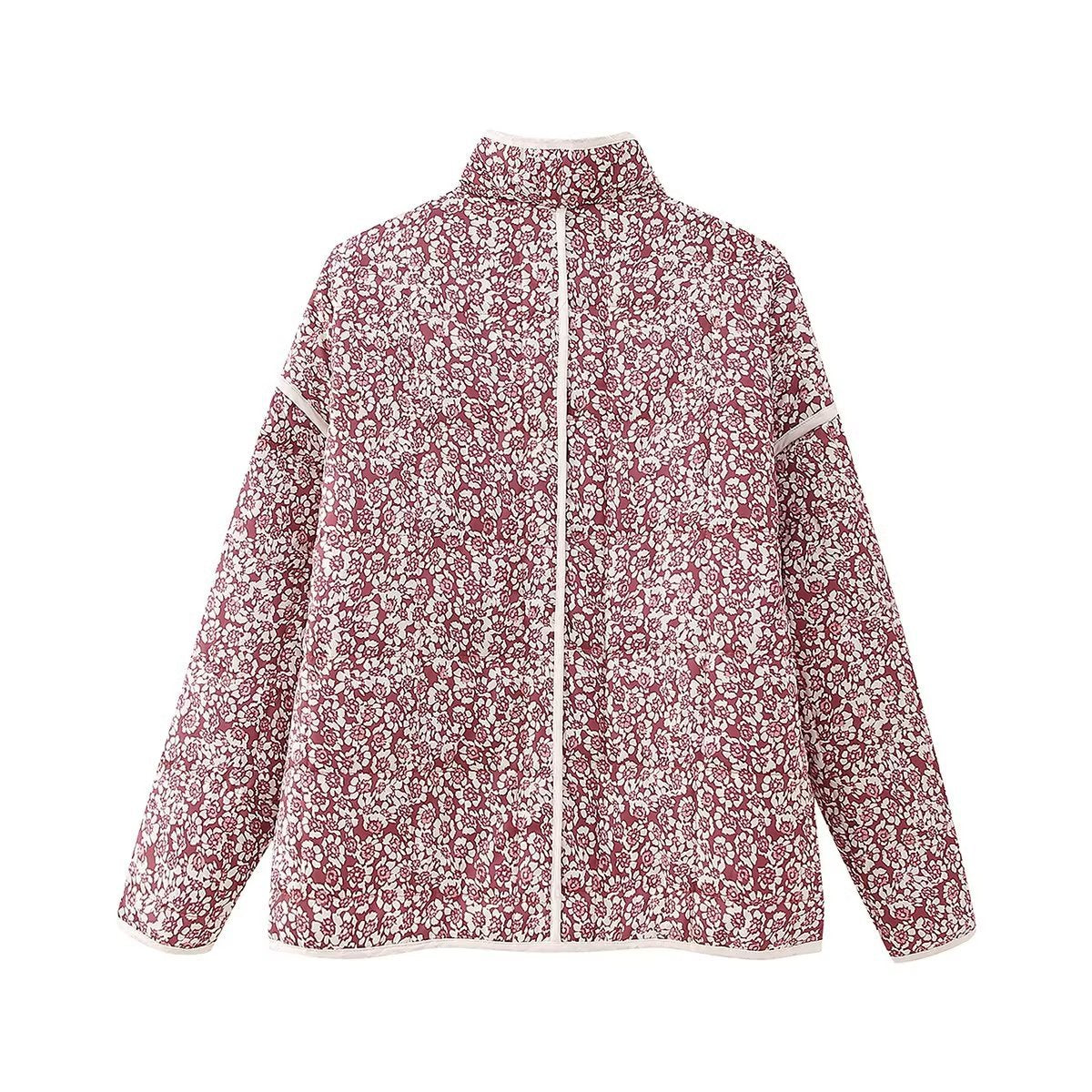 Flower Thin Pocket Decorative Cardigan Cotton Jacket