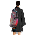 Half Black Half Báijiǔ - Womens Kimono Robe