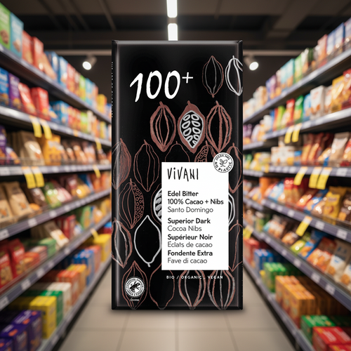 10 x Vivani Superior Dark 100% + cocoa nibs Org - 80g