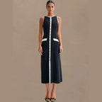 Knitted Elegant Sleeveless Dress For Women