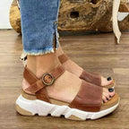 Casual Fashion Leopard Print Platform Roman Sandals