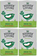 4 x Higher Living Green Tea Coconut - 20g