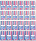 24 X Lets Party Striped Paper Straws 36 PACK