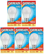 5 x Eveready Led Bulb Warm White Bc 9.6W - Single