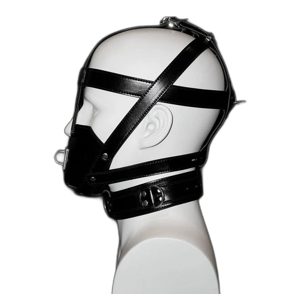 Tumbled Leather Muzzle Harness