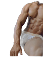 2 Pack Men's U-Pouch Gym Fitness Breathable Cotton Briefs
