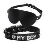Kinky Eye Mask Blindfold + Collar Choker