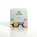 &Sisters Medium Organic Pads with Wings - 10pc