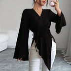 Women's Autumn New Collection Light Mature-Style Satin Top