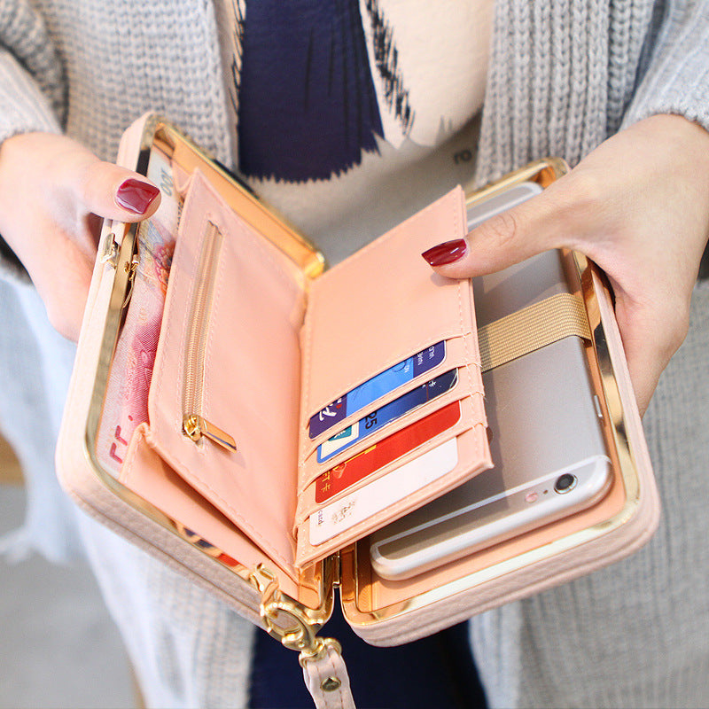 Cute bow large capacity multi-function clutch