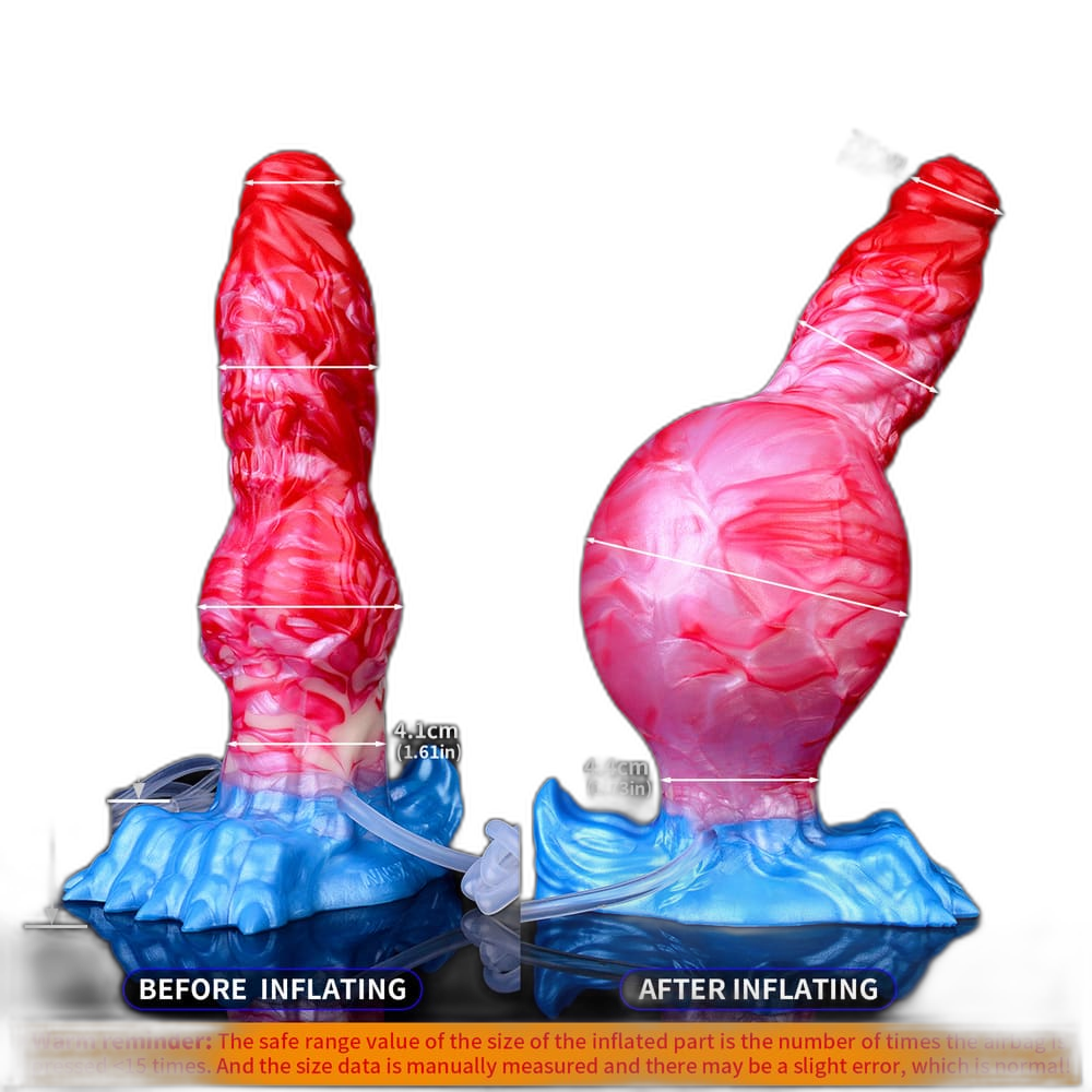 Ivan - 8 Inch Inflatable Squirting Knot Dildo