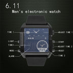 611 date 8145 countdown waterproof backlight luminous double display electronic watch