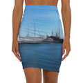The Sleeping Yachts (at Morning) - Womens Pencil Skirt