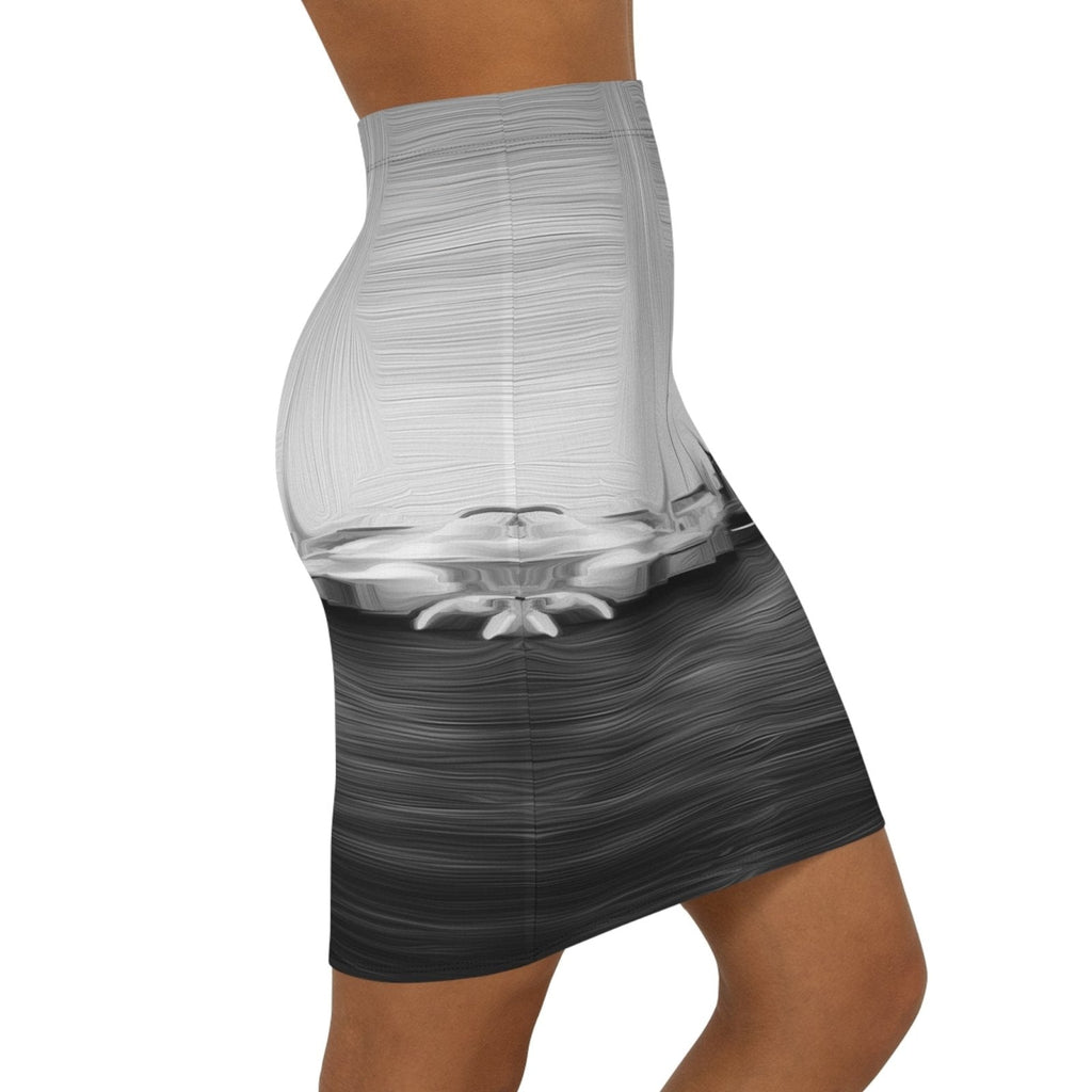The Sleeping Yachts (at Night) - Womens Pencil Skirt