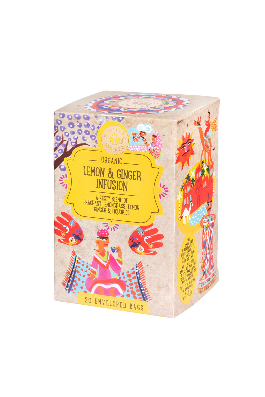 Ministry of Tea Organic Lemon & Ginger Infusion  - 20bags