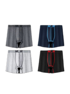 4 Pack Anti-Chafing High Elasticity Sports Boxer Briefs