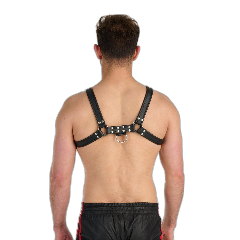 Prowler RED Leather Bull Harness Black