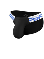 2-pack Men's High-cut Cotton Navy Striped Stretch Briefs