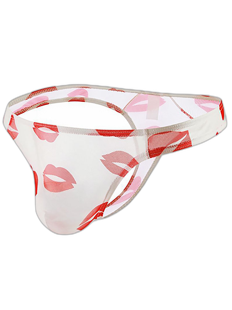 3 Pack Sexy Print Low-rise Thongs for Men