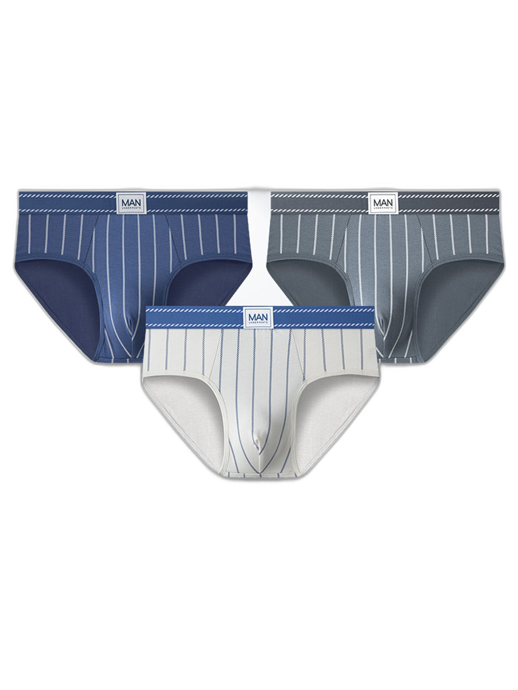 3 Pack Men’s Classic Striped Briefs