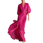 European And American-style Slim-fit Long Dress For Women